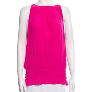 Ramy Brook Bateau Neck Sleeveless Blouse - Fuchsia